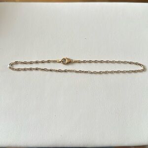 NOT FOR SALE 10k yellow and white gold anklet